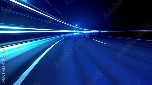 Night Drive: Speed, Lights, and Motion Blur on a Highway