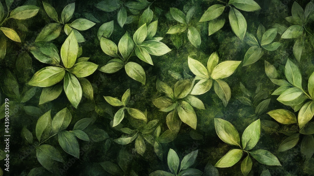 Intricate Green Leaves Pattern Intricate Green Leaves Pattern