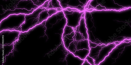  abstract light pink lighting natural thunder realistic magic overlay bright glowing effect on black. Glowing wavy lines template Color lightning concept in the dark energy magic abstract background. 