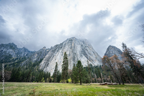 Yosemite National Park Spring of 2025 Bridalveil Fall, El Capitan, Cathedral Rocks and Spires 