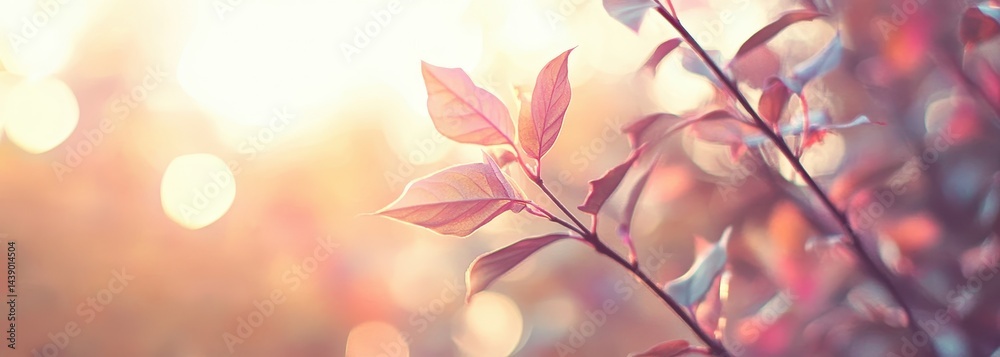 Obraz premium Delicate Leaves in Sunlight