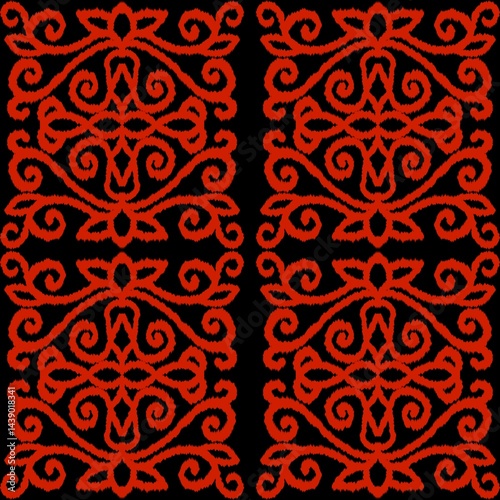 Photos Tribal Ethnic Oriental Ikat Seamless Pattern Traditional Design for Background, Carpet, Wallpaper, Clothing, Wrapping, Batik, Fabric, Kebaya, Ceramic, JPEG Illustration