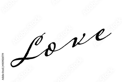 LOVE（愛）の文字の、筆記体で描いたロゴマーク
