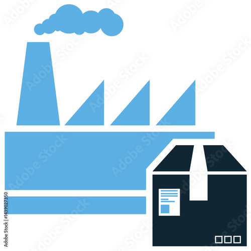 Logistic industry icon vector for cargo sector, freight economy, and shipping business. Ideal for warehouse operation, supply chain, and global logistics illustration.