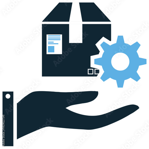 Delivery service icon vector for shipment management, package transport, and courier operation. Ideal for logistics support, cargo move, and express shipping illustration.