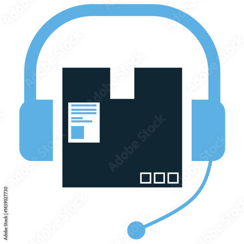 Logistic technical support icon vector for system maintenance, operation help, and delivery troubleshooting. Ideal for logistics assistance, cargo service, and supply aid illustration.