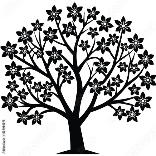 Dogwood Trees icon set on white background