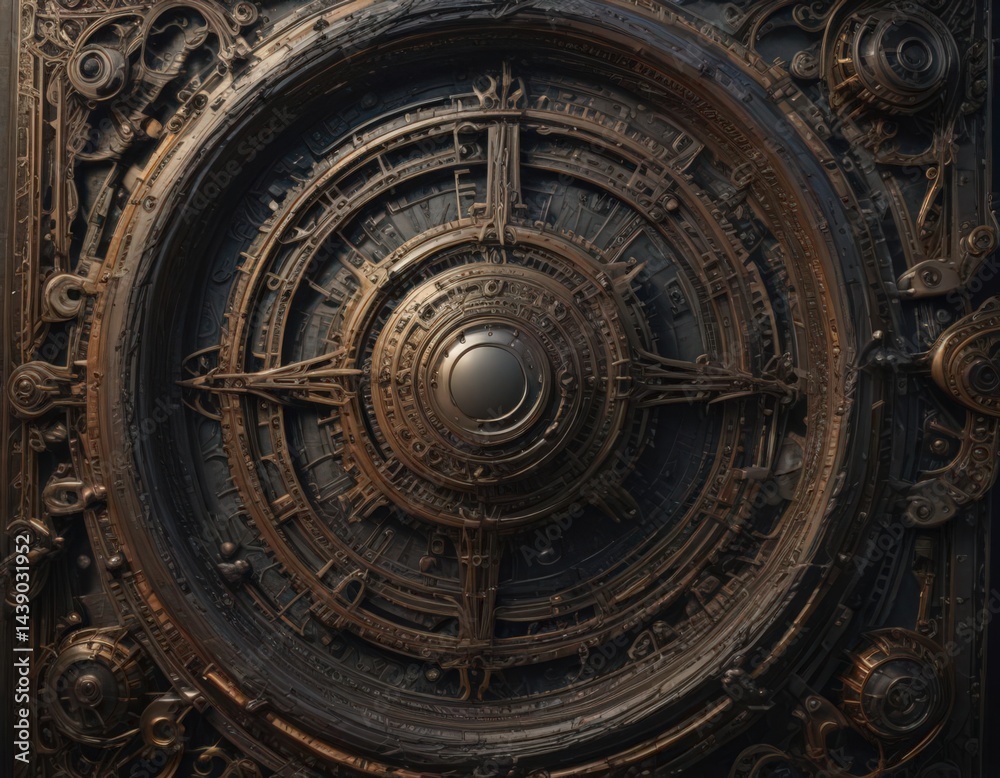 Fototapeta premium Intricate mixed media artwork; richly textured, diverse materials, intricate, artistic