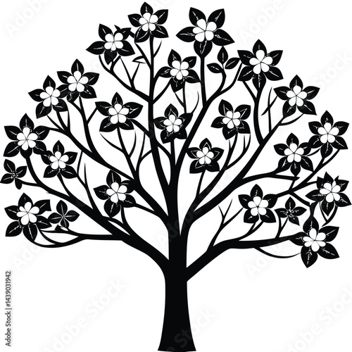 Dogwood Trees icon set on white background