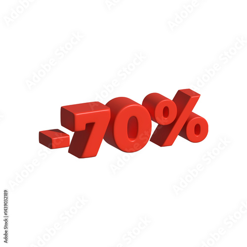 3d negative percentage red