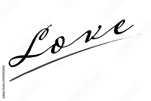 LOVE（愛）の文字の、筆記体で描いたロゴマーク
