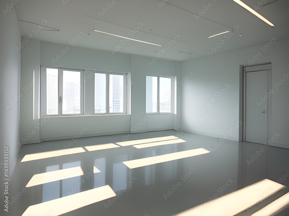 Fototapeta premium modern bright interiors apartment 3d rendering illustration