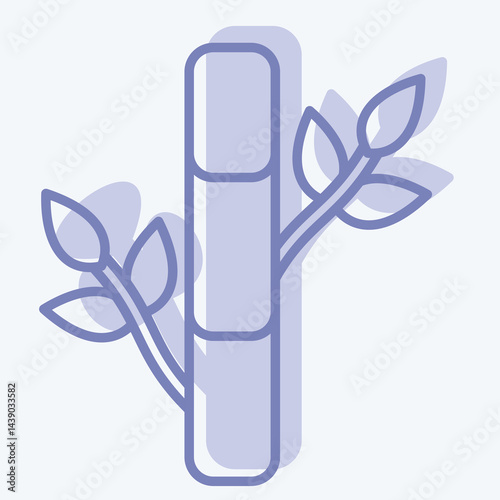 Icon Bamboo. related to Fabric symbol. two tone style. design editable