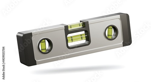 Silver Metal Level Tool: Precise Measurement Instrument