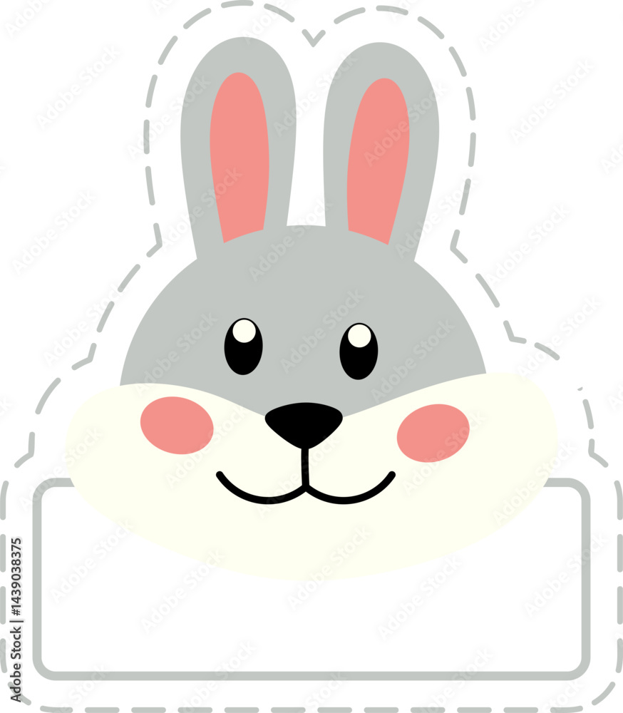 Obraz premium Animal Name Tag Label