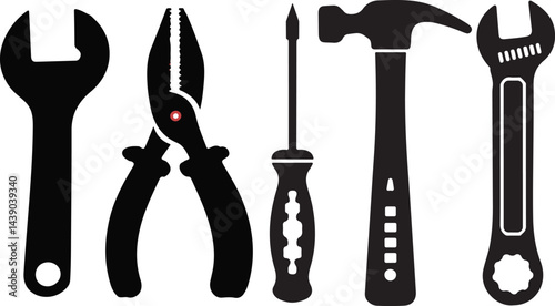 Tools icon silhouette illustration vector .