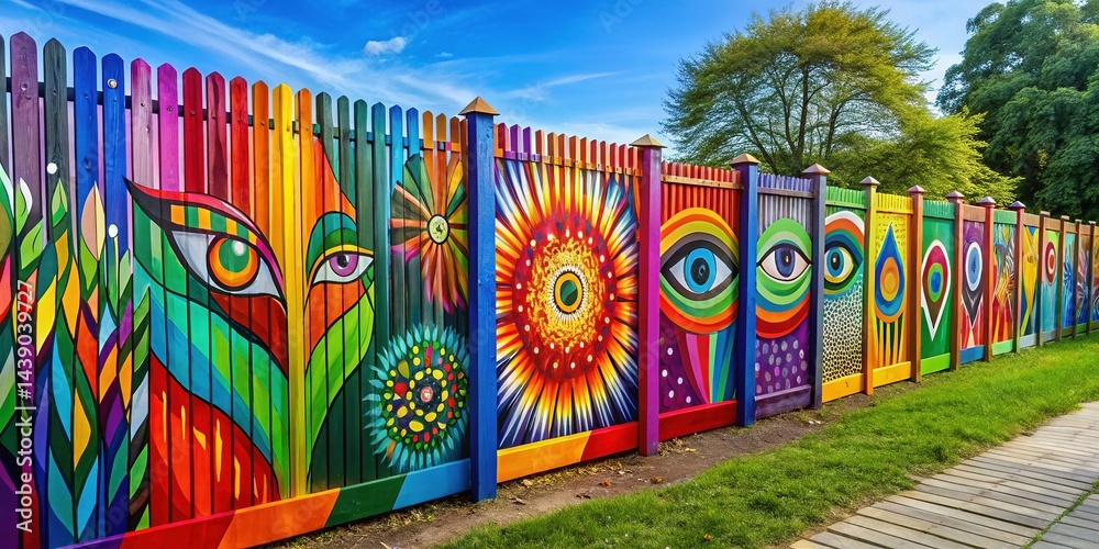 Fototapeta premium Cool Fence Painting Ideas for Outdoor Decor