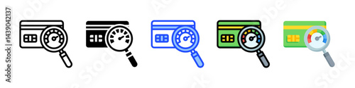 Credit Score Icon Collection With Multiple Styles
