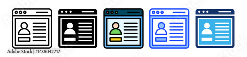 Account Icon Collection With Multiple Styles