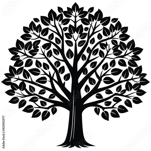 Linden Trees icon set on white background