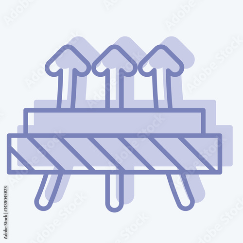 Icon Diffused. related to Fabric symbol. two tone style. design editable