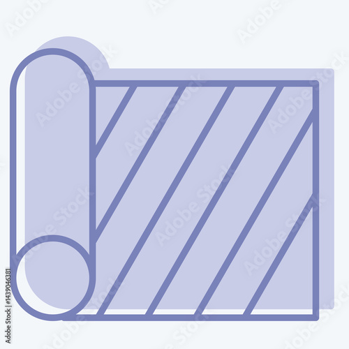 Icon Fabric Roll. related to Fabric symbol. two tone style. design editable