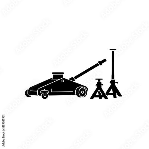 Vehicle Lift Essentials: A concise, high-contrast representation of essential vehicle lift equipment. Focused on the function and maintenance.