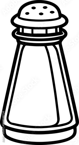 salt shaker outline vector illustration line art, coloring book page line art drawing