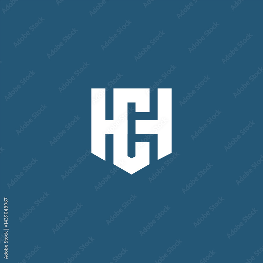Fototapeta premium Minimal Innovative Initial CH logo and HC logo.