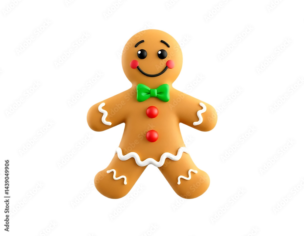 A cheerful gingerbread man cookie for the holidays A cheerful gingerbread man cookie for the holidays