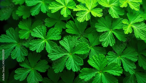 Intricate parsley leaf pattern, vibrant green hues, botanical, pattern, herb