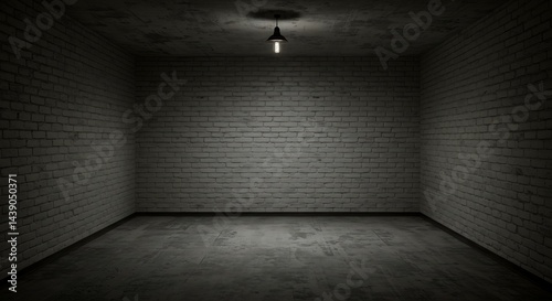 3d render from imagine dark investigation dirty room for interview in hard mood with white brick old room clear room
