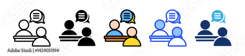 Consultation Icon Collection With Multiple Styles