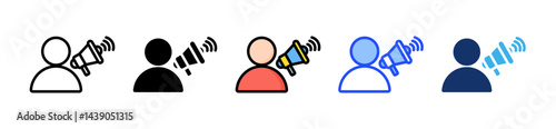 Public Awareness Icon Collection With Multiple Styles