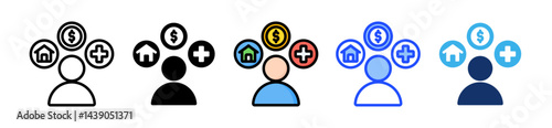 Welfare Icon Collection With Multiple Styles