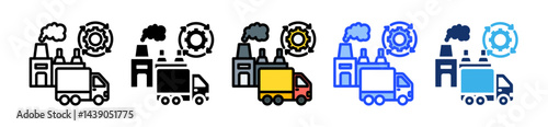 Supply Chain Icon Collection With Multiple Styles