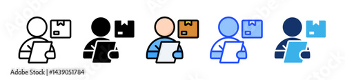 Logistics Manager Icon Collection With Multiple Styles