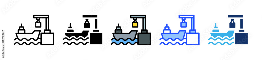Loading Dock Icon Collection With Multiple Styles Loading Dock Icon Collection With Multiple Styles