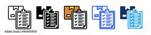 Customs Clearance Icon Collection With Multiple Styles