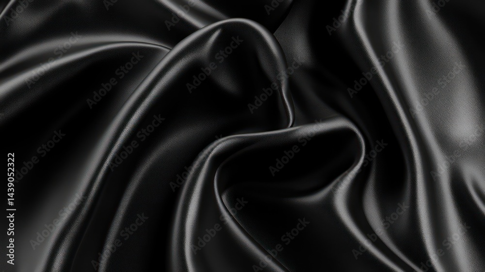 Obraz premium Luxurious black fabric texture