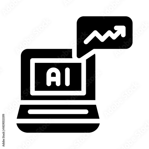 business intelligence glyph icon