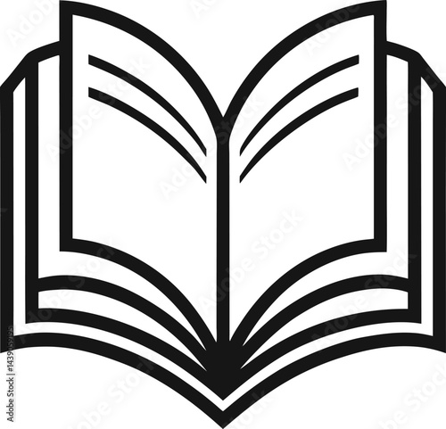open book icon  vector illustration on transparent background.