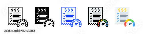Credit Score Icon Collection With Multiple Styles