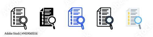 Expense Tracker Icon Collection With Multiple Styles