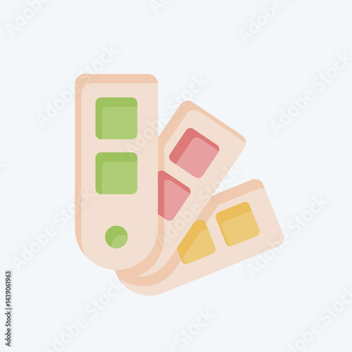 Icon Color Pallete. related to Fabric symbol. flat style. design editable