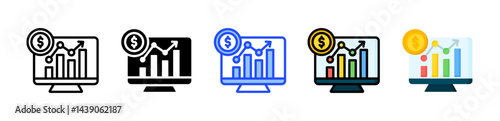 Economic Trends Icon Collection With Multiple Styles