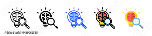 Ai Analytics Icon Collection With Multiple Styles