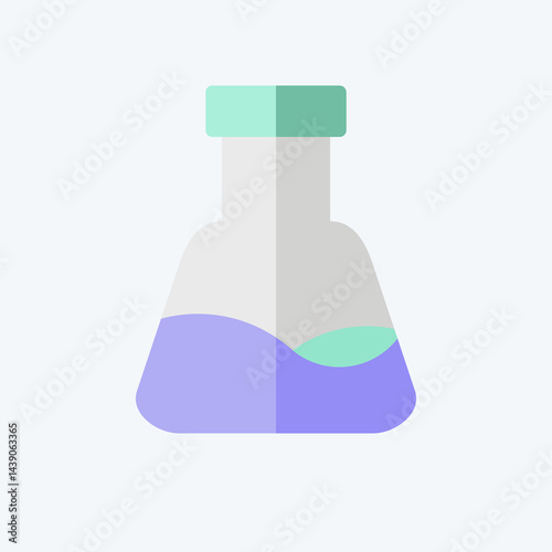 Icon Conical Flask. related to Fabric symbol. flat style. design editable