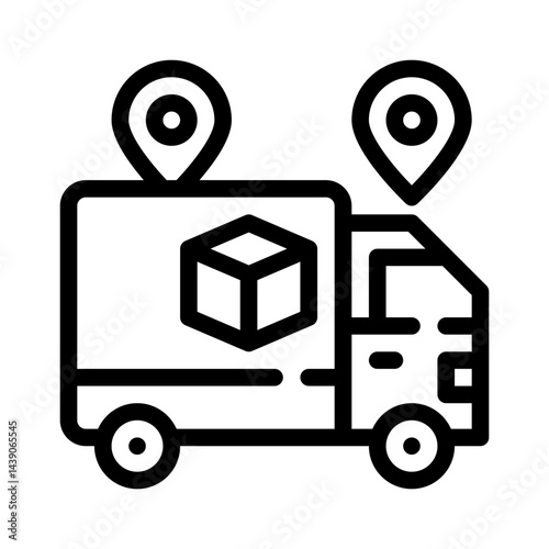 logistics line icon