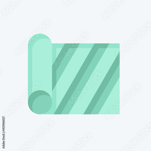 Icon Fabric Roll. related to Fabric symbol. flat style. design editable